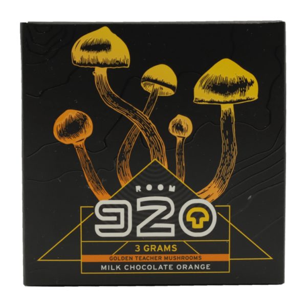 Room 920 - Mushroom Chocolate Bar - Milk Chocolate Orange - 3 grams | Funguyz Canada