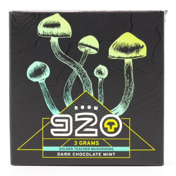 Room 920 - Mushroom Chocolate Bar - Dark Chocolate Mint - 3 grams | Funguyz Canada