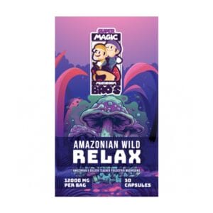 Super Magic Mushroom Bro’s - Amazonian Wild RELAX - 400MG Capsules | Funguyz Canada